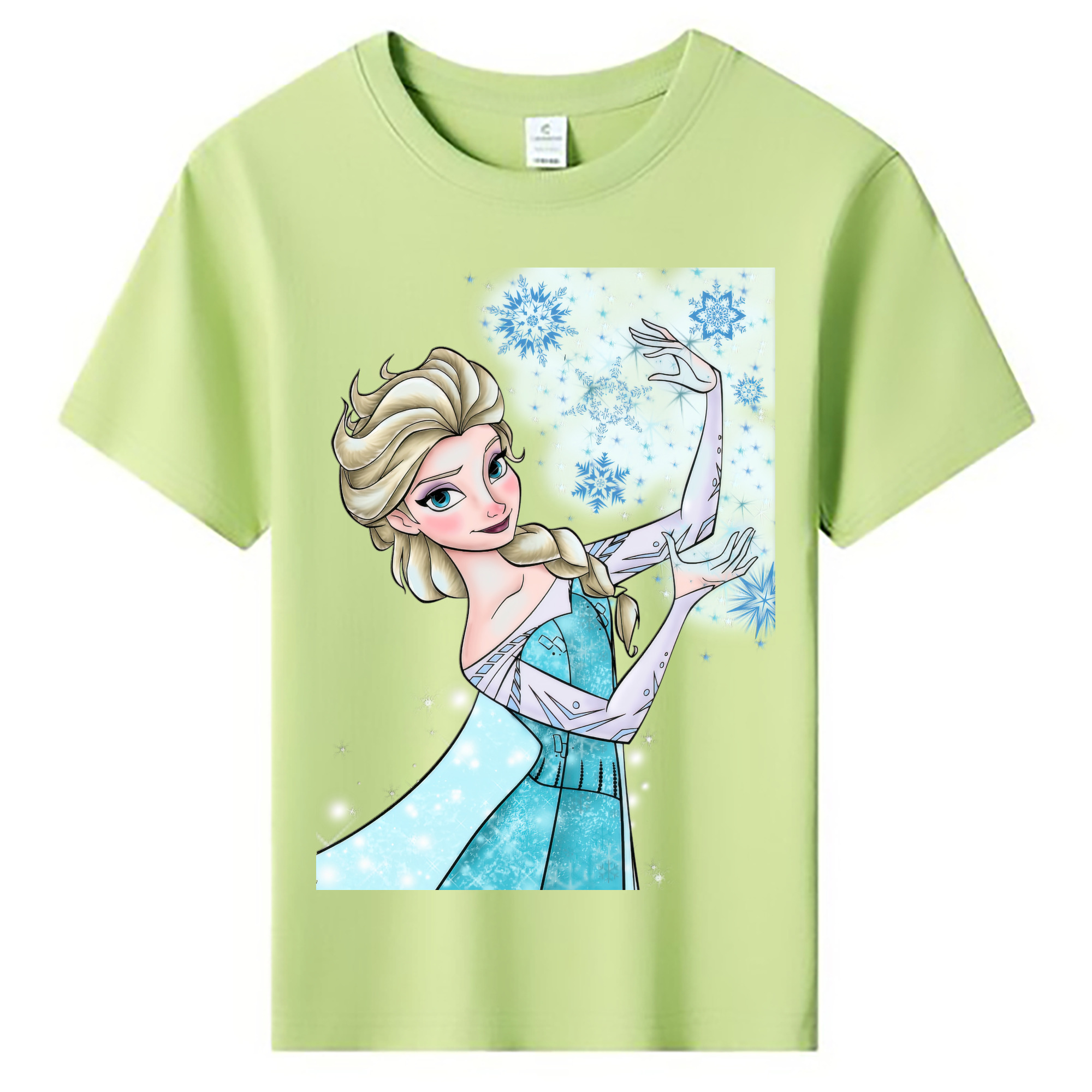（画像用） アナと雪の女王 アンナ エルサ Frozen Anna Elsa 綿100％キッズTシャツ（フロントプリント）